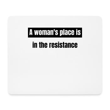 feminism - woman give resistance - Mouse Pad (horizontal) - white - Front