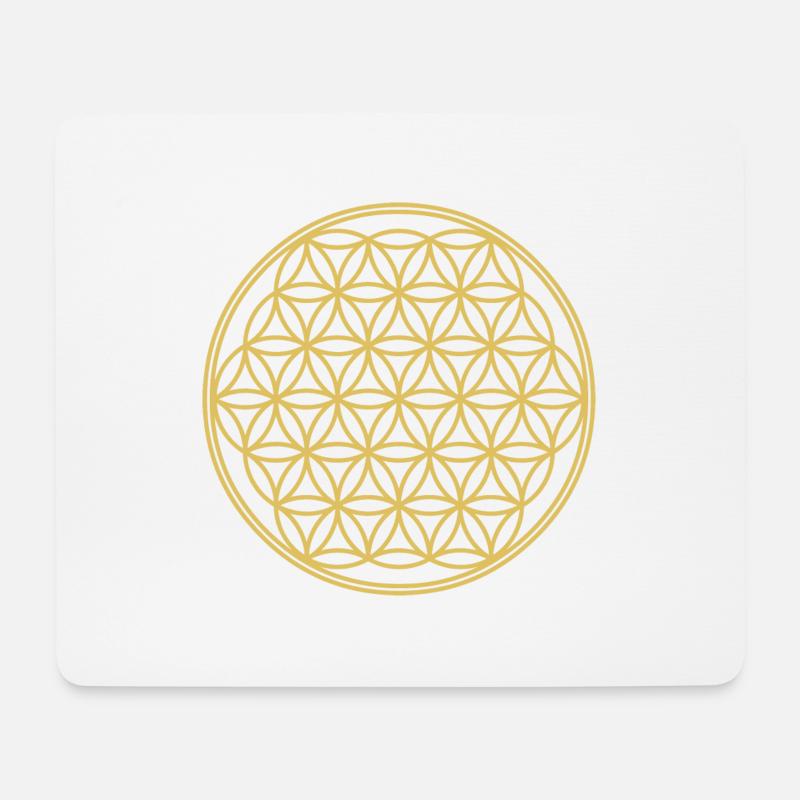 Blume des Lebens - Mousepad (Querformat) - Weiß