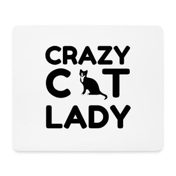 CRAZY CAT LADY - Mousepad (Querformat) - Weiß - Vorne
