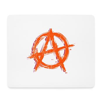 Anarchie Logo Grafitti Kunst Art Symbol Zeichen - Mousepad (Querformat) - Weiß - Vorne