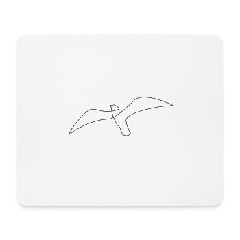 one line Möve black - Mouse Pad (horizontal) - white - Front