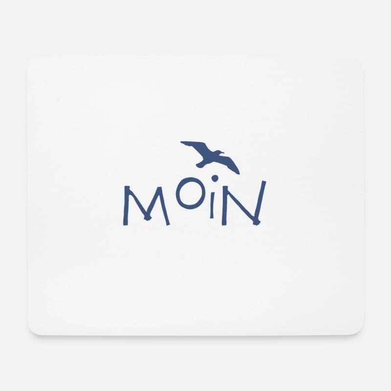 Moin - Mousepad (Querformat) - Weiß
