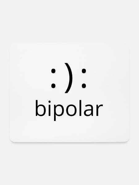 bipolar - Mousepad (Querformat) - Weiß