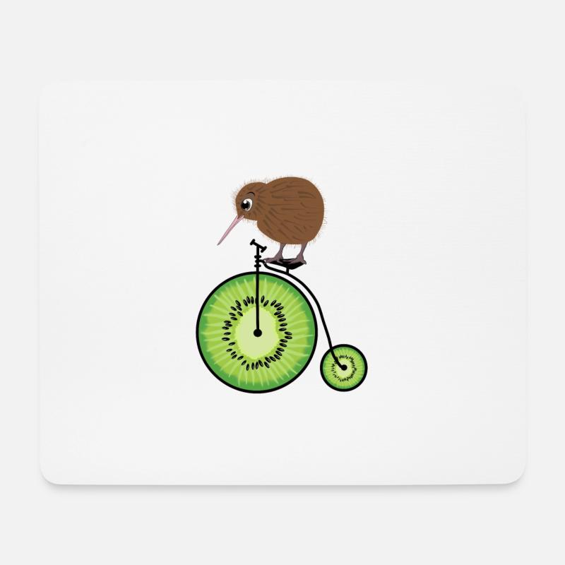 Kiwivogel Zweirad Kiwifrucht Neuseeland Shirt - Mousepad (Querformat) - Weiß