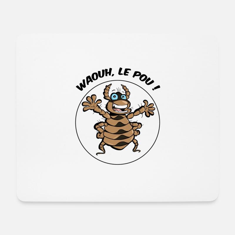 Wahou, der Pou - Mousepad (Querformat) - Weiß