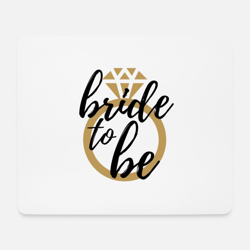 BRIDE TO BE - GOLD RING 1 - Mousepad (Querformat) - Weiß