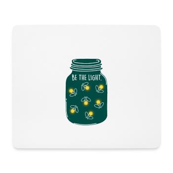 Be the Light! Camping Natur Glühwürmchen Sommer - Mousepad (Querformat) - Weiß - Vorne