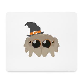 Cute halloween spider with sunglasses and hat - Mouse Pad (horizontal) - white - Front