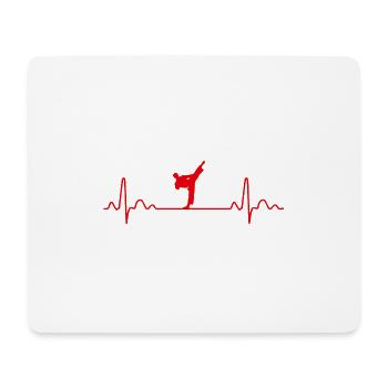Heartbeat Taekwondo Martial Arts Geschenkidee - Mousepad (Querformat) - Weiß - Vorne