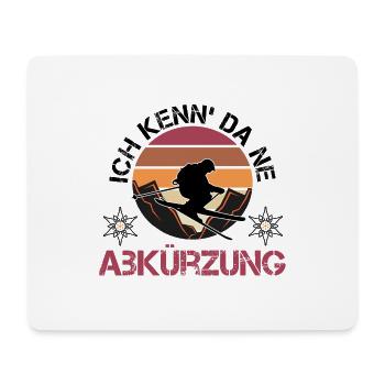 Ski Abkürzung Spruch lustig Freeride Geschenk - Mousepad (Querformat) - Weiß - Vorne