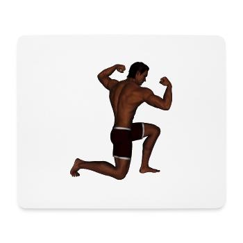 Gym Sixpack - Mousepad (Querformat) - Weiß - Vorne