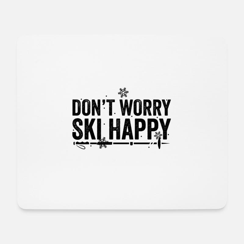 Ski Skier | Skifahrer Skifahren Skipiste Geschenke - Mousepad (Querformat) - Weiß