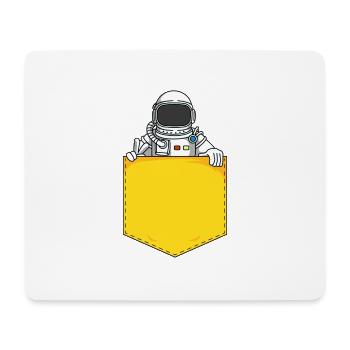 Astronaute poitrine poche blague cadeaux de poche - Tapis de souris (format paysage) - blanc - Devant