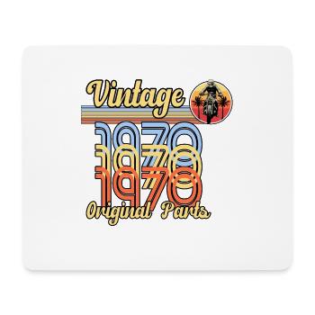 1970 vintage anniversaire moto vintage des années 70 - Tapis de souris (format paysage) - blanc - Devant