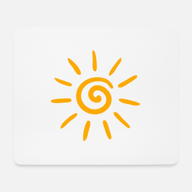 Sonne, Spirale, Sport, Outdoor, Tanzen, Wandern - Mousepad (Querformat) - Weiß