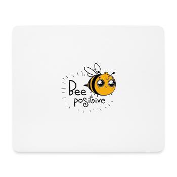 Bee Positive - Tapis de souris (format paysage) - blanc - Devant