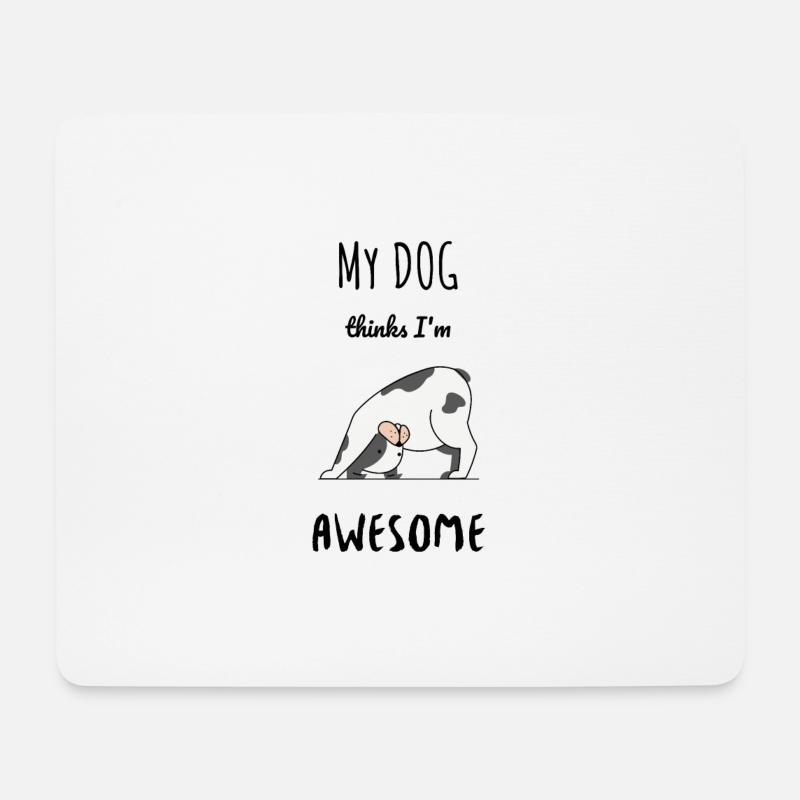 Hund Hund Hund Hund Hund - Mousepad (Querformat) - Weiß