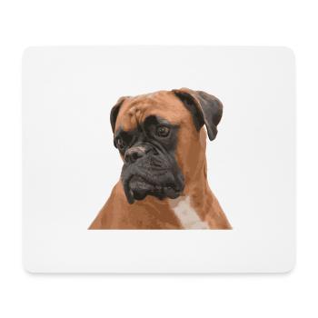 Boxer Triste - Tapis de souris (format paysage) - blanc - Devant