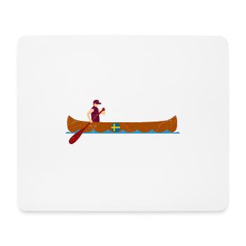 Canoë Canoë Suède Idée cadeau drôle - Tapis de souris (format paysage) - blanc - Devant