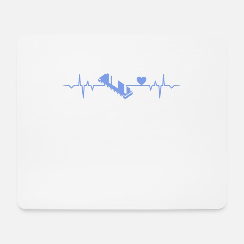 Harmonica Heartbeat - Mousepad (Querformat) - Weiß