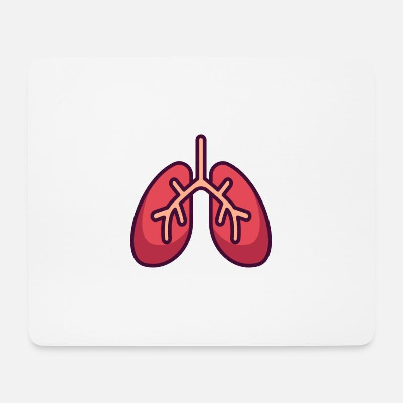 Lunge - Mousepad (Querformat) - Weiß