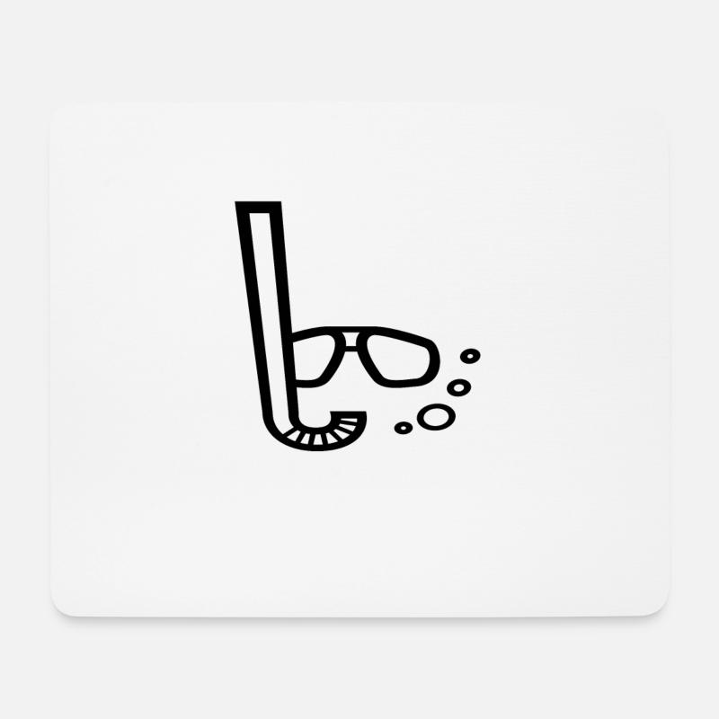 Tauchen Taucher Schnorcheln - Mousepad (Querformat) - Weiß