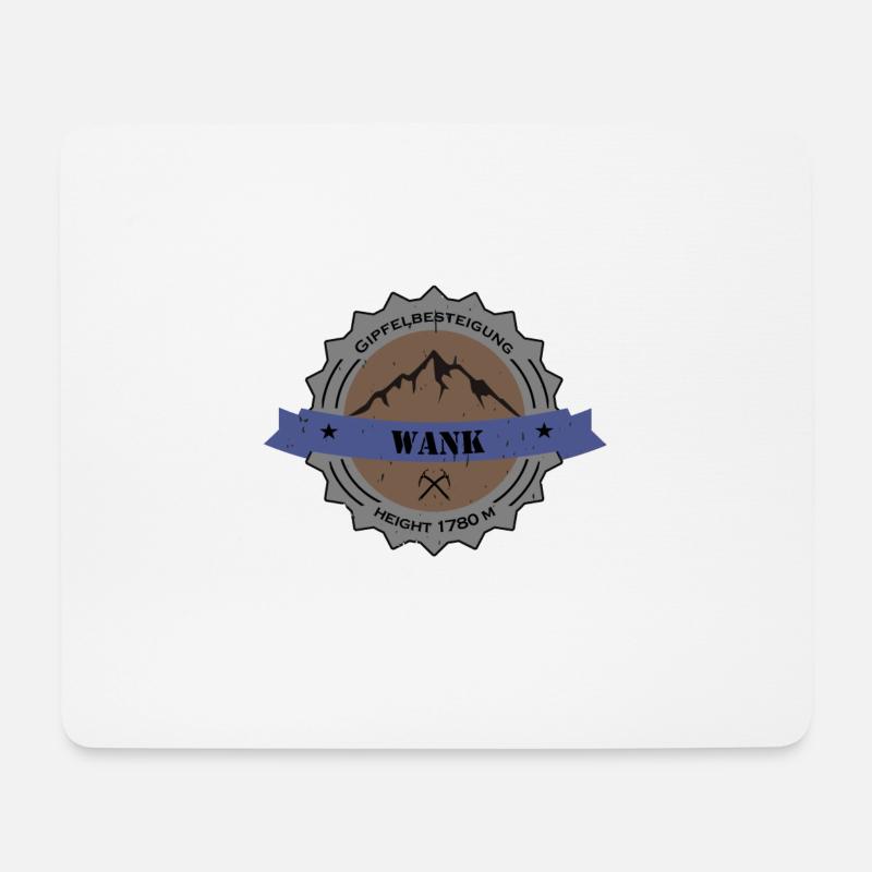 Gipfelbesteigung Wank Height 1780 m vintage - Mousepad (Querformat) - Weiß