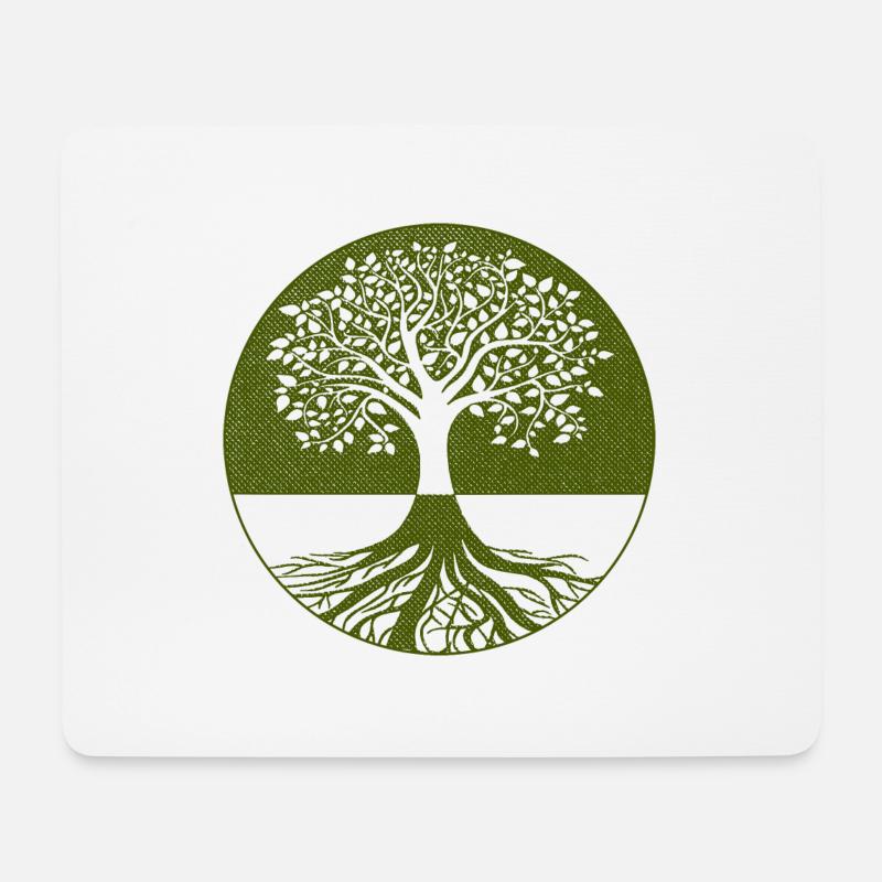 Lebensbaum - Mousepad (Querformat) - Weiß