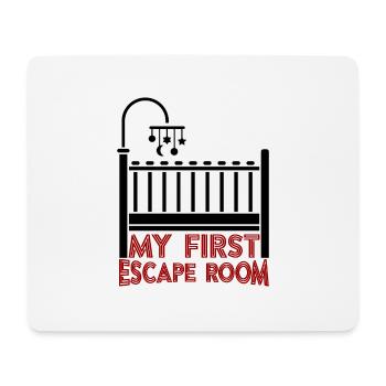 My First Escape Room - Black - Mousepad (Querformat) - Weiß - Vorne