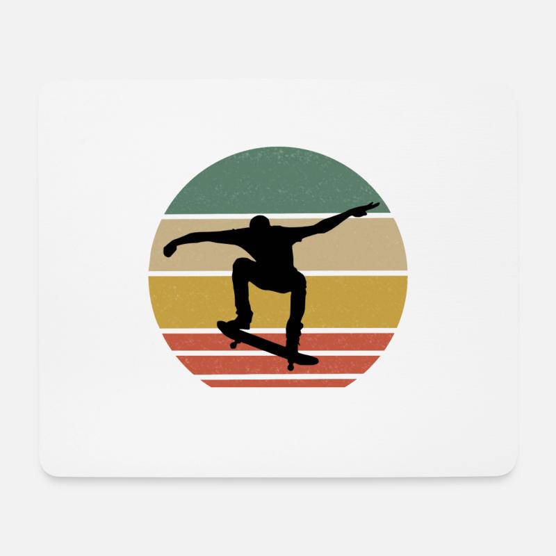 Skateboard - Mousepad (Querformat) - Weiß