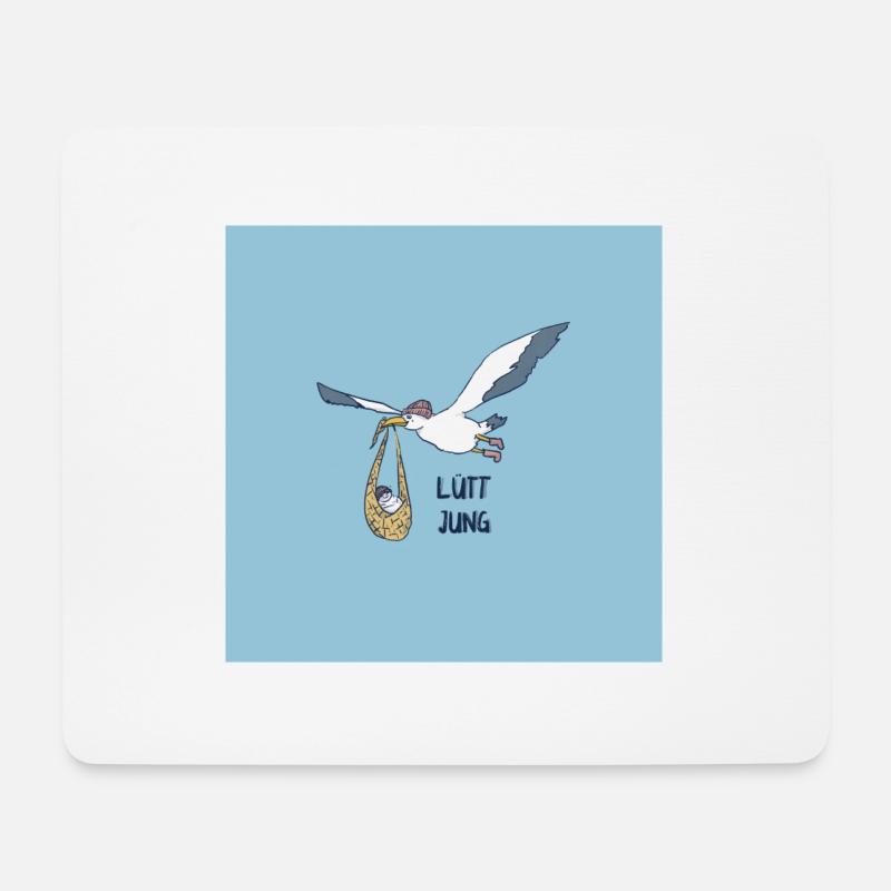 Geburt plattdeutsche Glückwünsche zur Geburt - Mousepad (Querformat) - Weiß