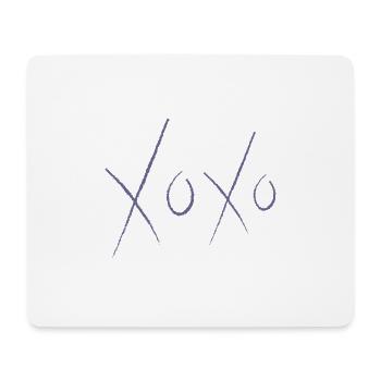 Bisous bisous - Tapis de souris (format paysage) - blanc - Devant