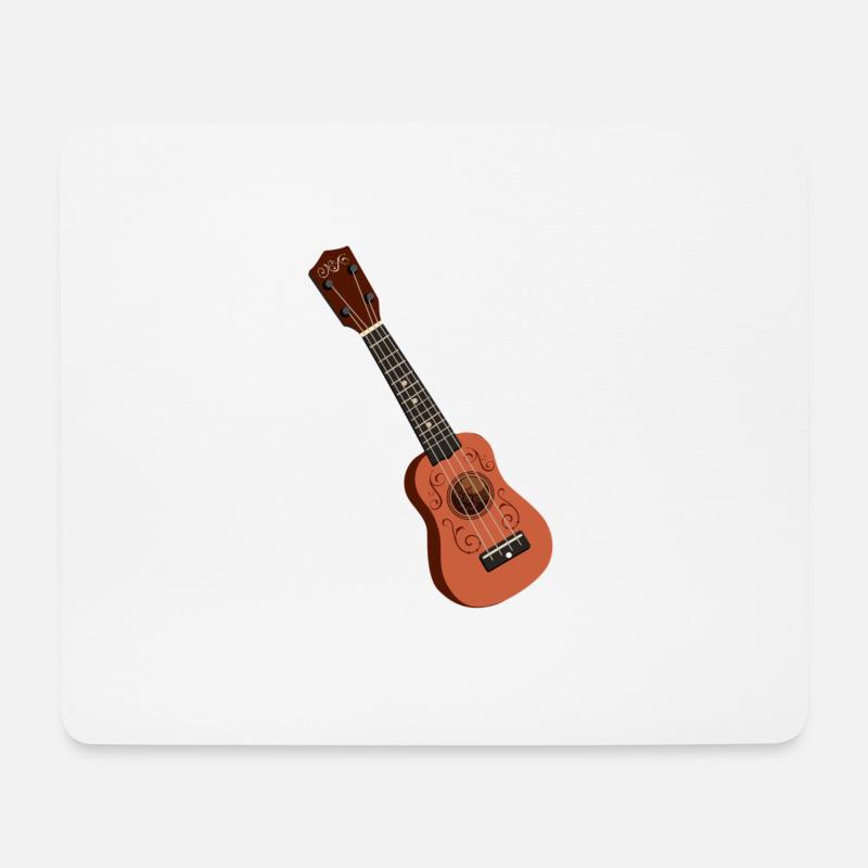 Ukulele Guitar - Mousepad (Querformat) - Weiß