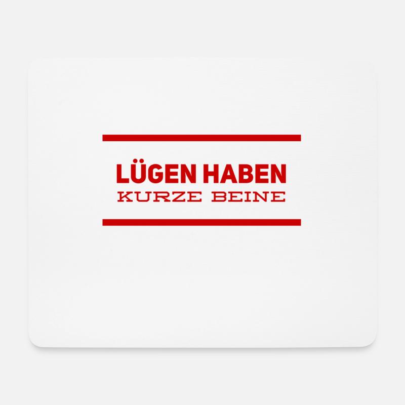 lügen rächt sich irgendwann - Mousepad (Querformat) - Weiß