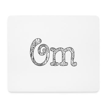 om floral - Mouse Pad (horizontal) - white - Front