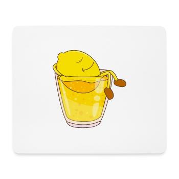 Süßes Zitrone in Zitronen Limonade Softdrink - Mousepad (Querformat) - Weiß - Vorne