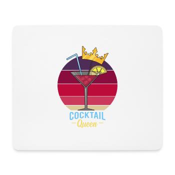 Cocktail Queen Party Hard mit Krone Cosmopolitan - Mousepad (Querformat) - Weiß - Vorne