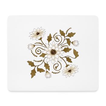 Blumen - Mousepad (Querformat) - Weiß - Vorne