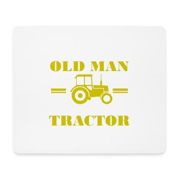 Never underestimate an old man with a tractor - Mouse Pad (horizontal) - white - Front