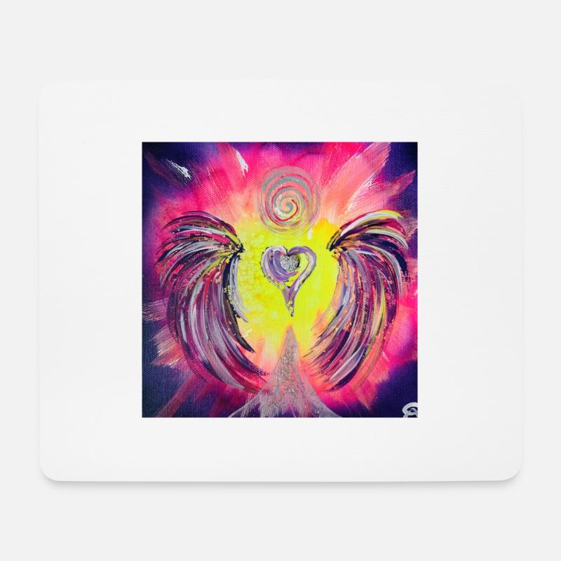 Herzengel "Zellleuchten" - Mousepad (Querformat) - Weiß