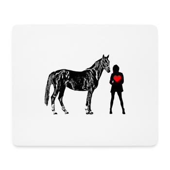 Pferd - Mousepad (Querformat) - Weiß - Vorne
