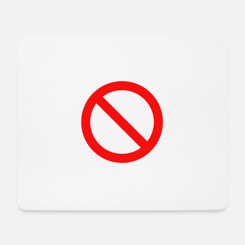 Red Stop Sign - Mouse Pad (horizontal) - white
