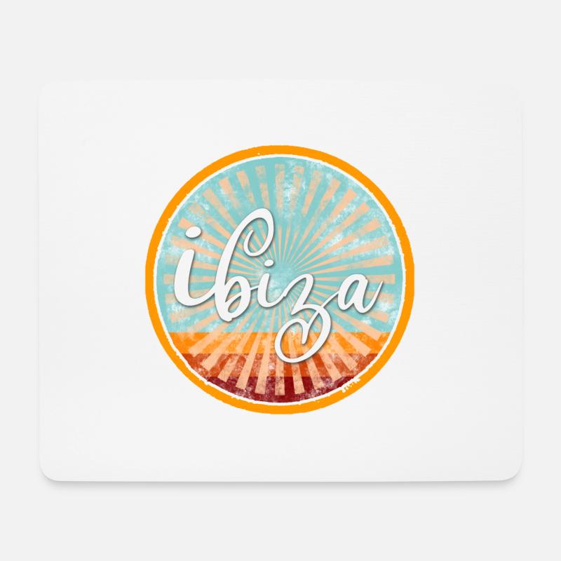 Ibiza Sonne - Mousepad (Querformat) - Weiß