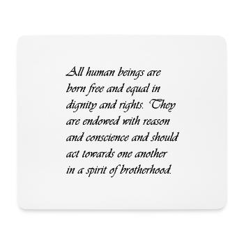 United Nations Universal Declarationof HumanRight - Mouse Pad (horizontal) - white - Front