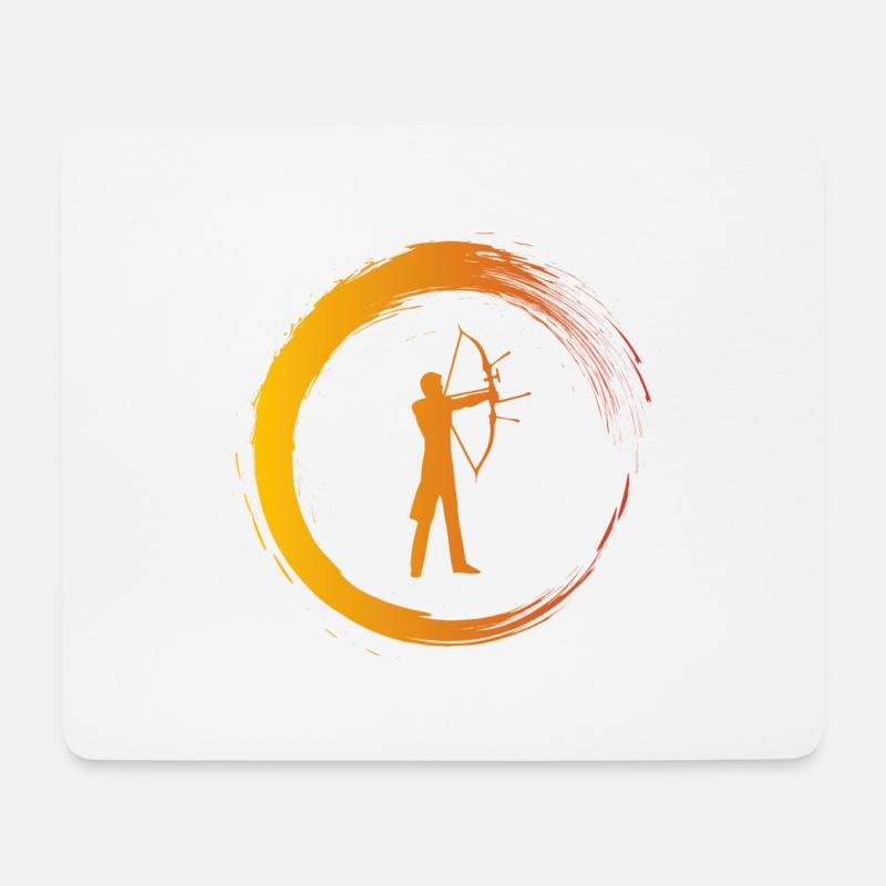 Bogenschütze - Mousepad (Querformat) - Weiß