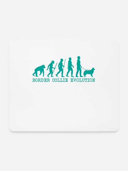 Border Collie evolution - Mouse Pad (horizontal) - white