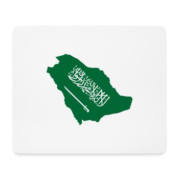 Saudi Arabia Map And Flag - Mouse Pad (horizontal) - white - Front