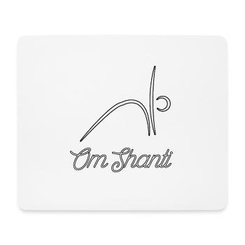Om Shanti Shanti und Asana - Mousepad (Querformat) - Weiß - Vorne