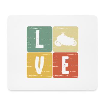 moto - Tapis de souris (format paysage) - blanc - Devant