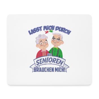Senioren brauchen mich | Altenpflege Pfleger - Mousepad (Querformat) - Weiß - Vorne